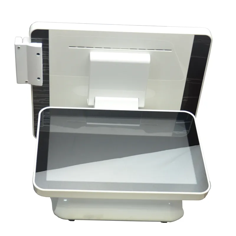 Dual Screen All in One POS Touch Terminal 15 Inch Intel Celeron J6412 Touch POS Machine with MSR